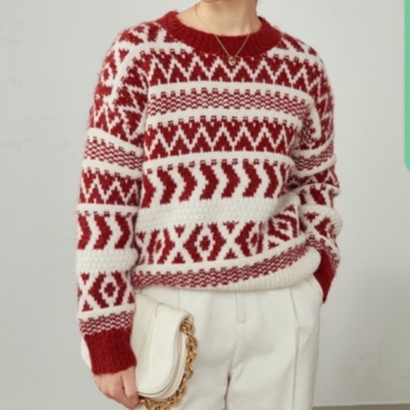 NWT Town33 Sweater Women's Winter Red Christmas Sweater - Picture 2 of 6